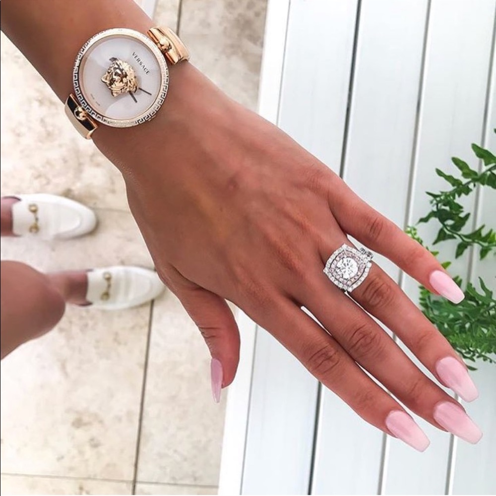 Versace Gold and White Women's Watch